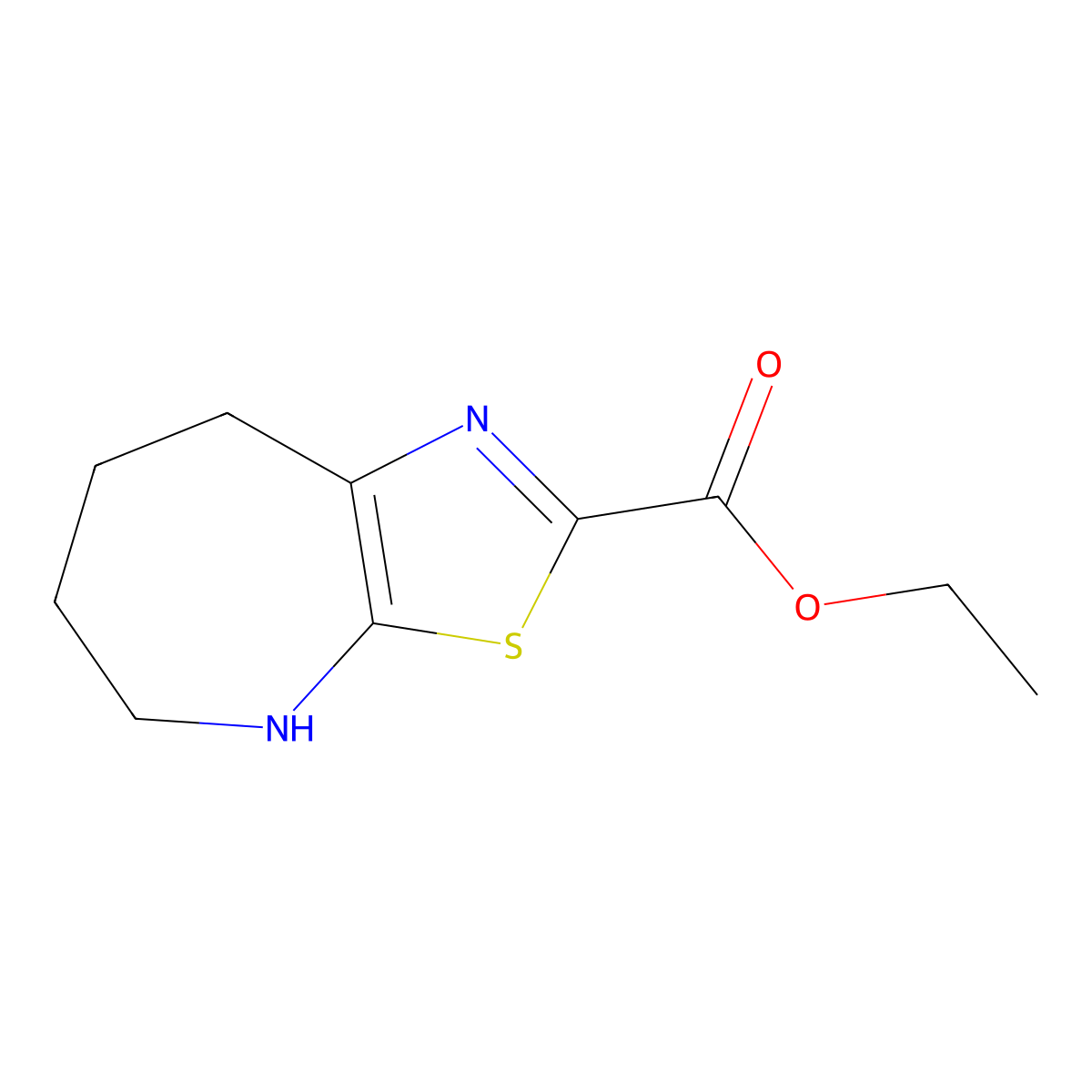 ethyl 4H,5H,6H,7H,8H-[1,3]thiazolo[5,4-b]azepine-2-carboxylate molecular structure, CAS 1197937-56-6