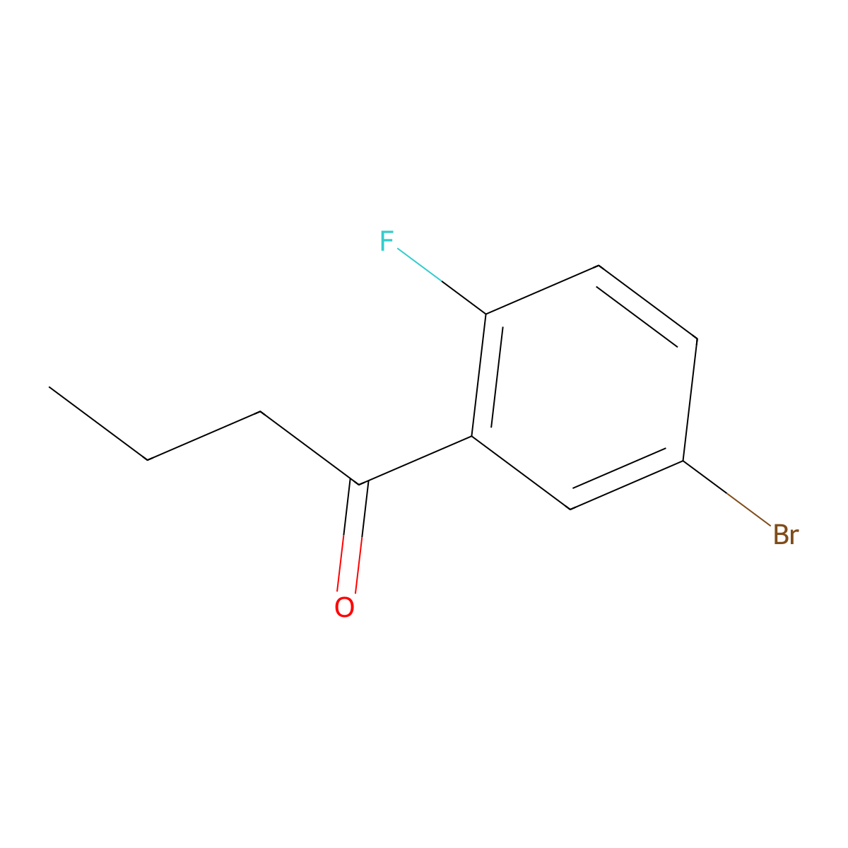 1-(5-Bromo-2-fluorophenyl)butan-1-one molecular structure, CAS 1197943-61-5