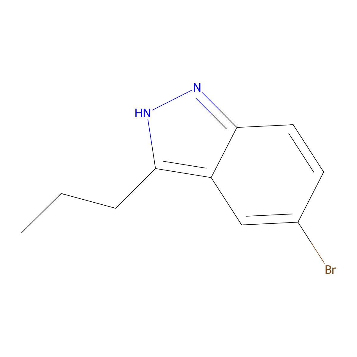 5-Bromo-3-propyl-1H-indazole molecular structure, CAS 1197943-62-6