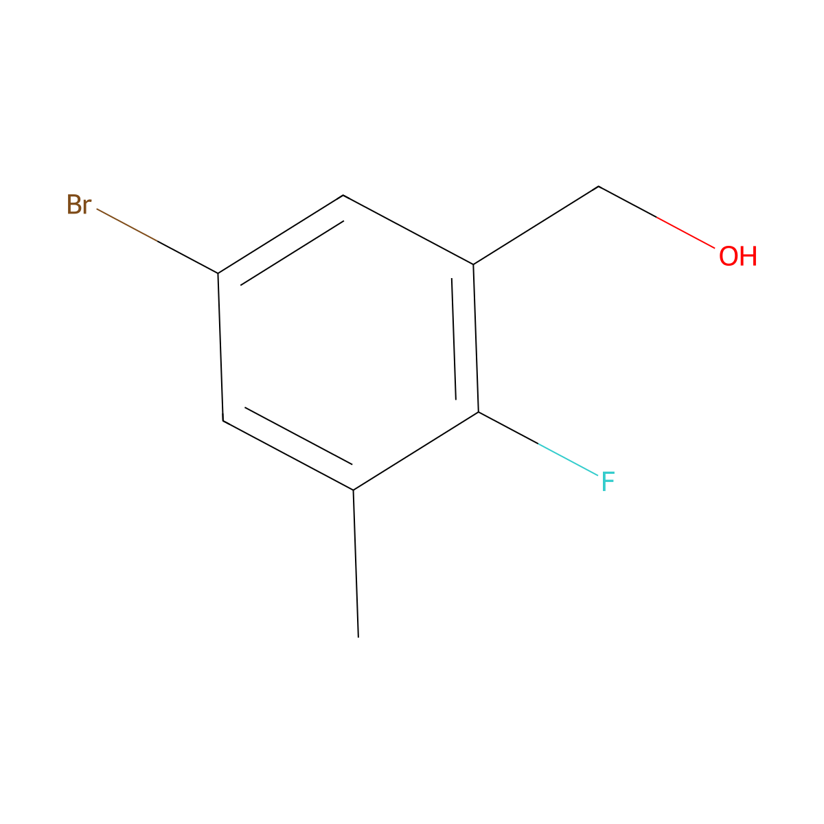 5-Bromo-2-fluoro-3-methylbenzyl alcohol molecular structure, CAS 1197944-22-1
