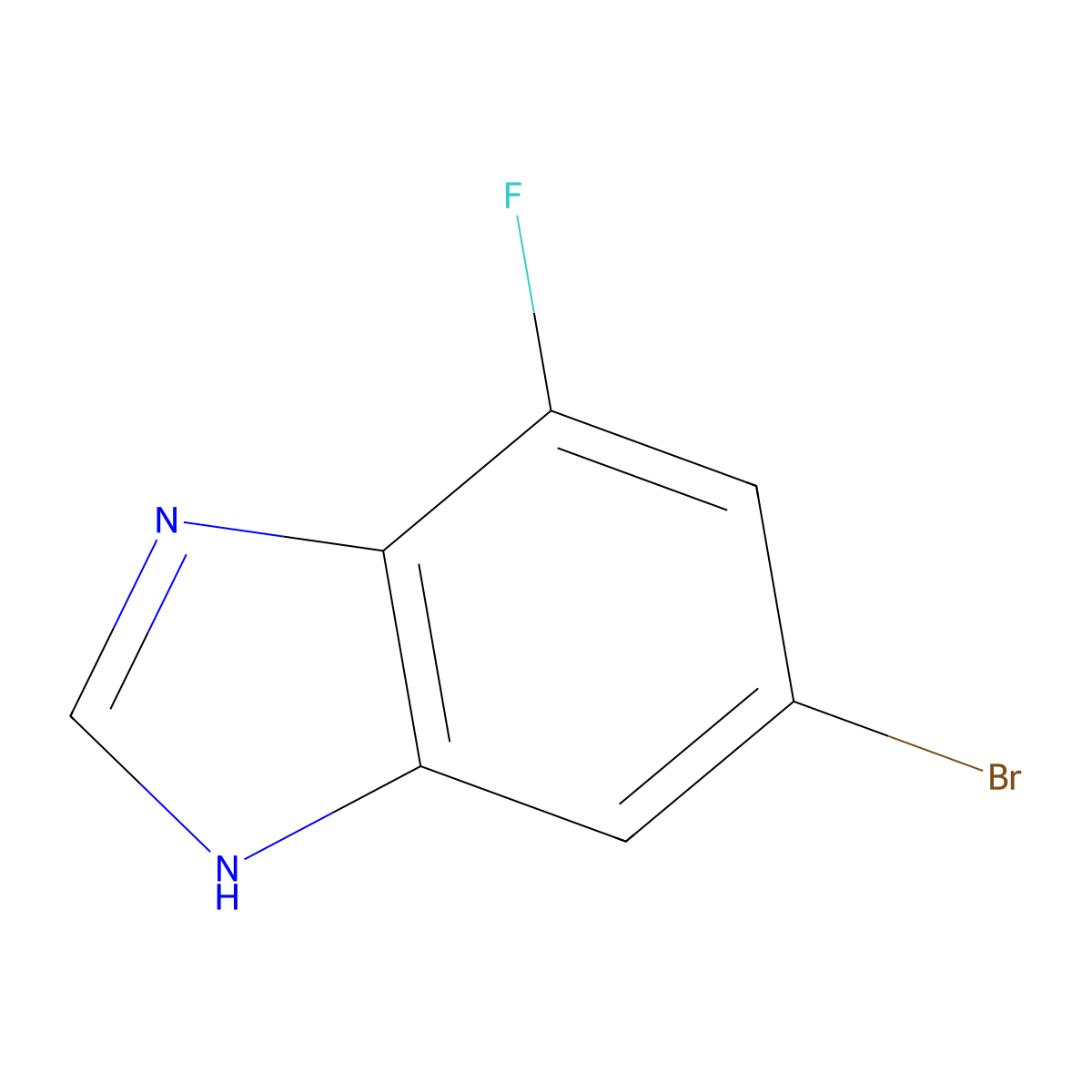 5-Bromo-7-fluoro-1H-benzo[D]imidazole molecular structure, CAS 1197944-23-2