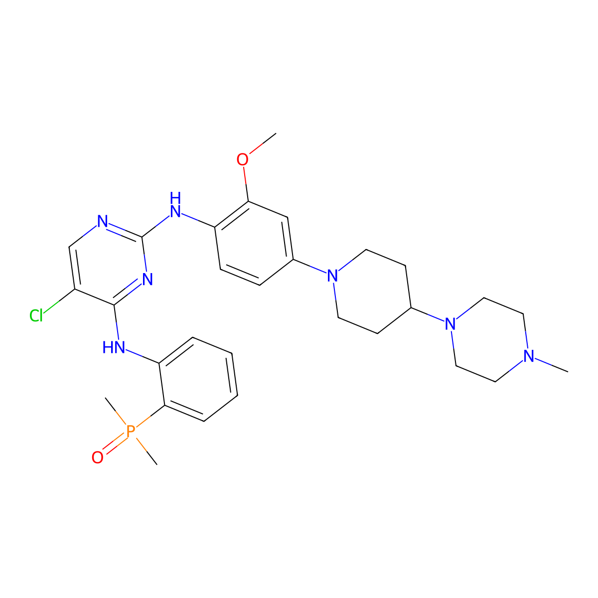 Brigatinib molecular structure, CAS 1197953-54-0