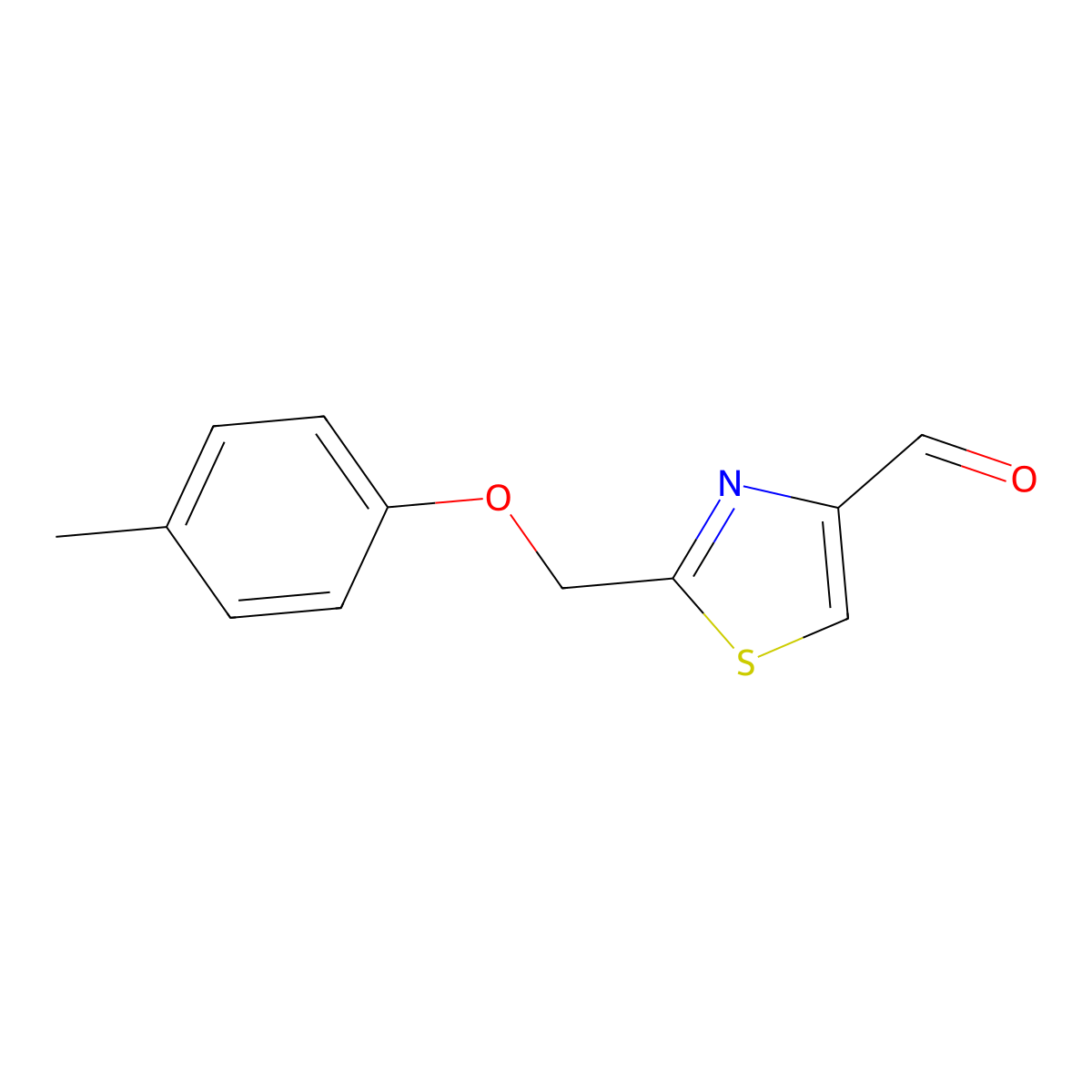2-(4-Methylphenoxymethyl)-1,3-thiazole-4-carbaldehyde molecular structure, CAS 1197954-30-5
