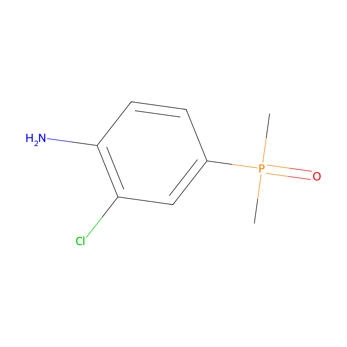 (4-Amino-3-chlorophenyl)dimethylphosphine oxide molecular structure, CAS 1197956-33-4
