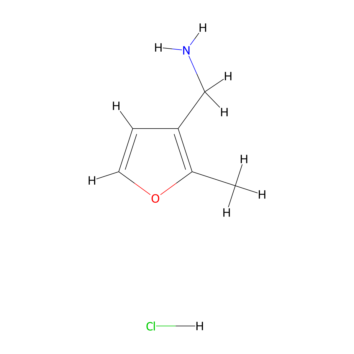 (2-Methylfuran-3-yl)methanamine hydrochloride molecular structure, CAS 1197962-78-9