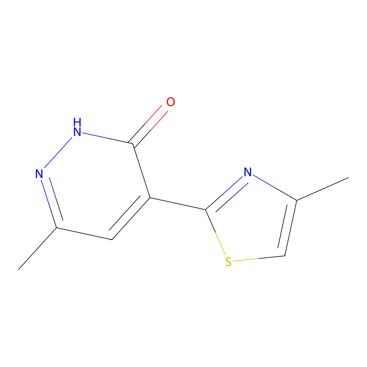 6-Methyl-4-(4-methyl-1,3-thiazol-2-yl)-2,3-dihydropyridazin-3-one molecular structure, CAS 1197964-92-3
