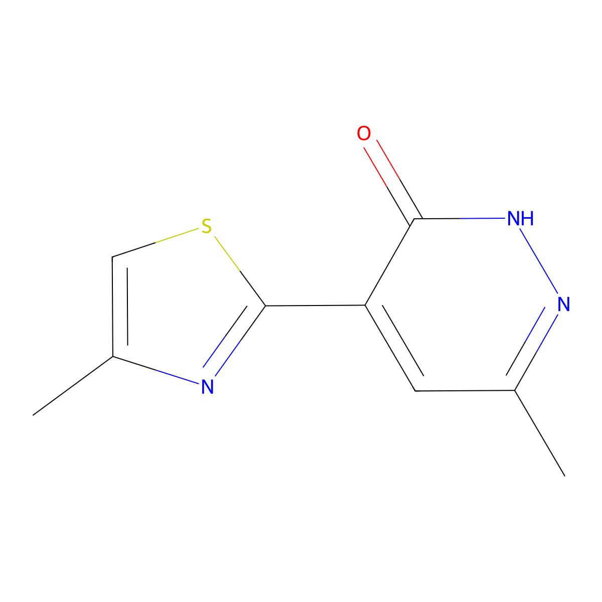 6-Methyl-4-(4-methyl-1,3-thiazol-2-yl)-2,3-dihydropyridazin-3-one molecular structure, CAS 1197964-92-3
