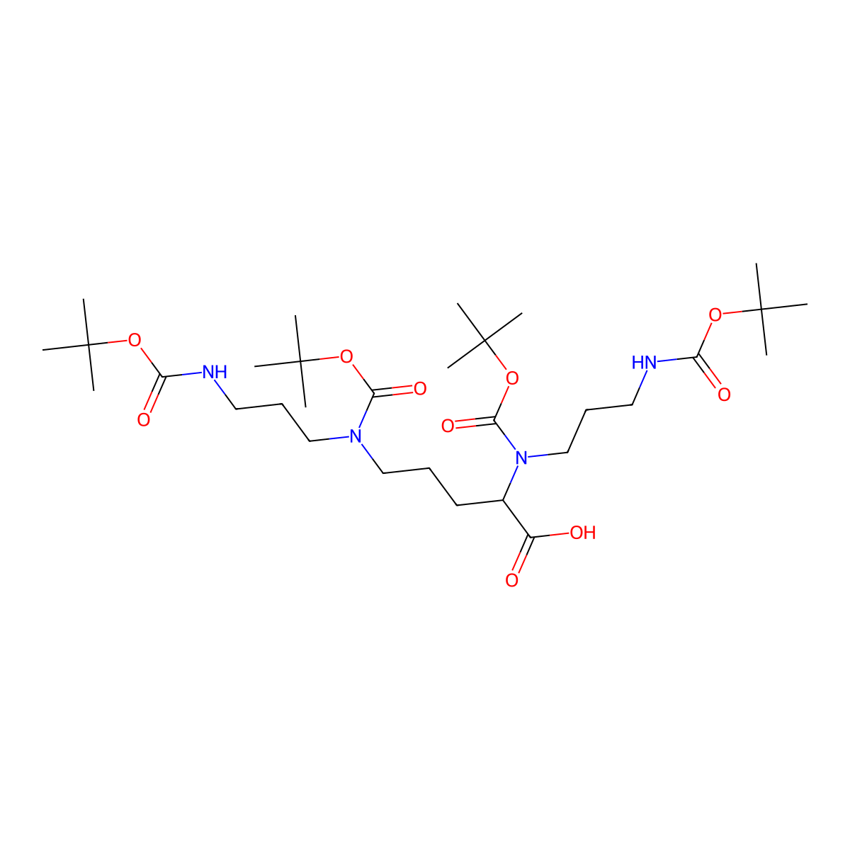 tetra-Boc-spermine-5-carboxylic acid molecular structure, CAS 119798-08-2