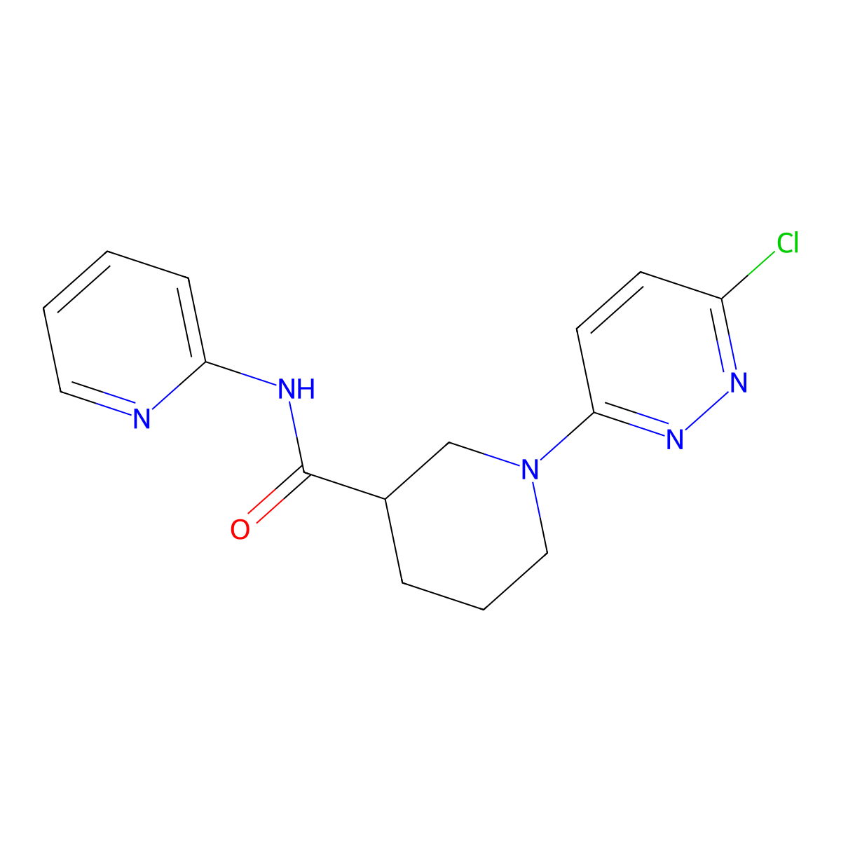 1-(6-chloropyridazin-3-yl)-N-(pyridin-2-yl)piperidine-3-carboxamide molecular structure, CAS 1197980-28-1