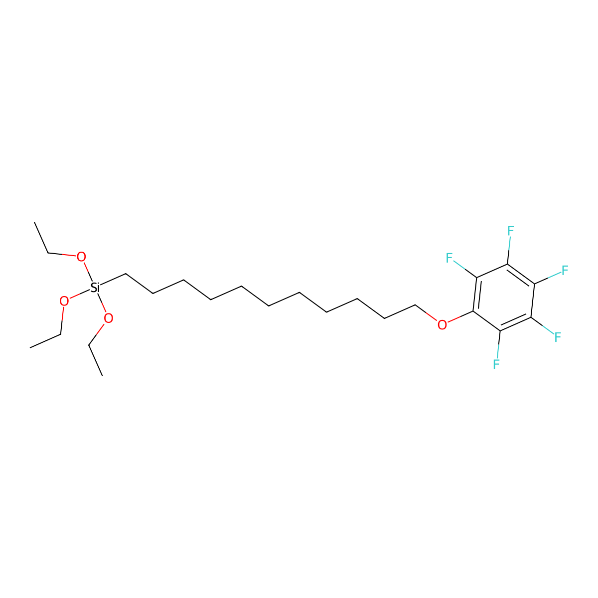 11-(Pentafluorophenoxy)undecyltriethoxysilane molecular structure, CAS 1197981-13-7