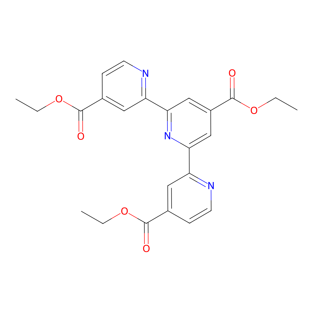 Triethyl [2,2':6',2''-terpyridine]-4,4',4''-tricarboxylate molecular structure, CAS 1197995-33-7