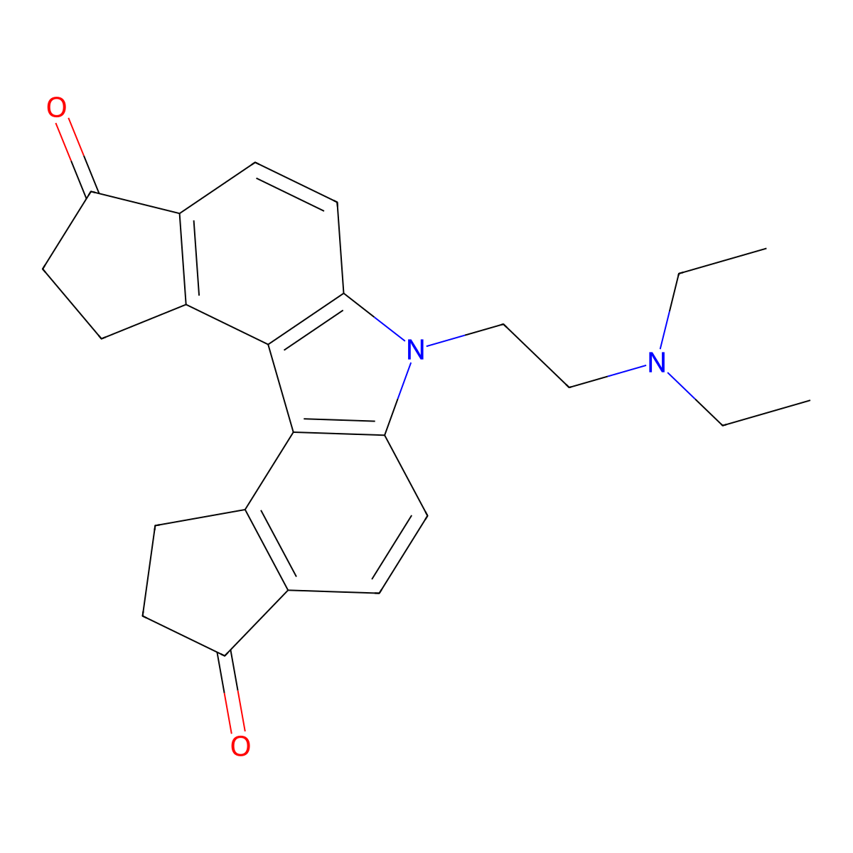 6-[2-(Diethylamino)ethyl]-10,11-dihydro-1H-dicyclopenta[c,g]carbazole-3,9(2H,6H)-dione molecular structure, CAS 1197996-83-0