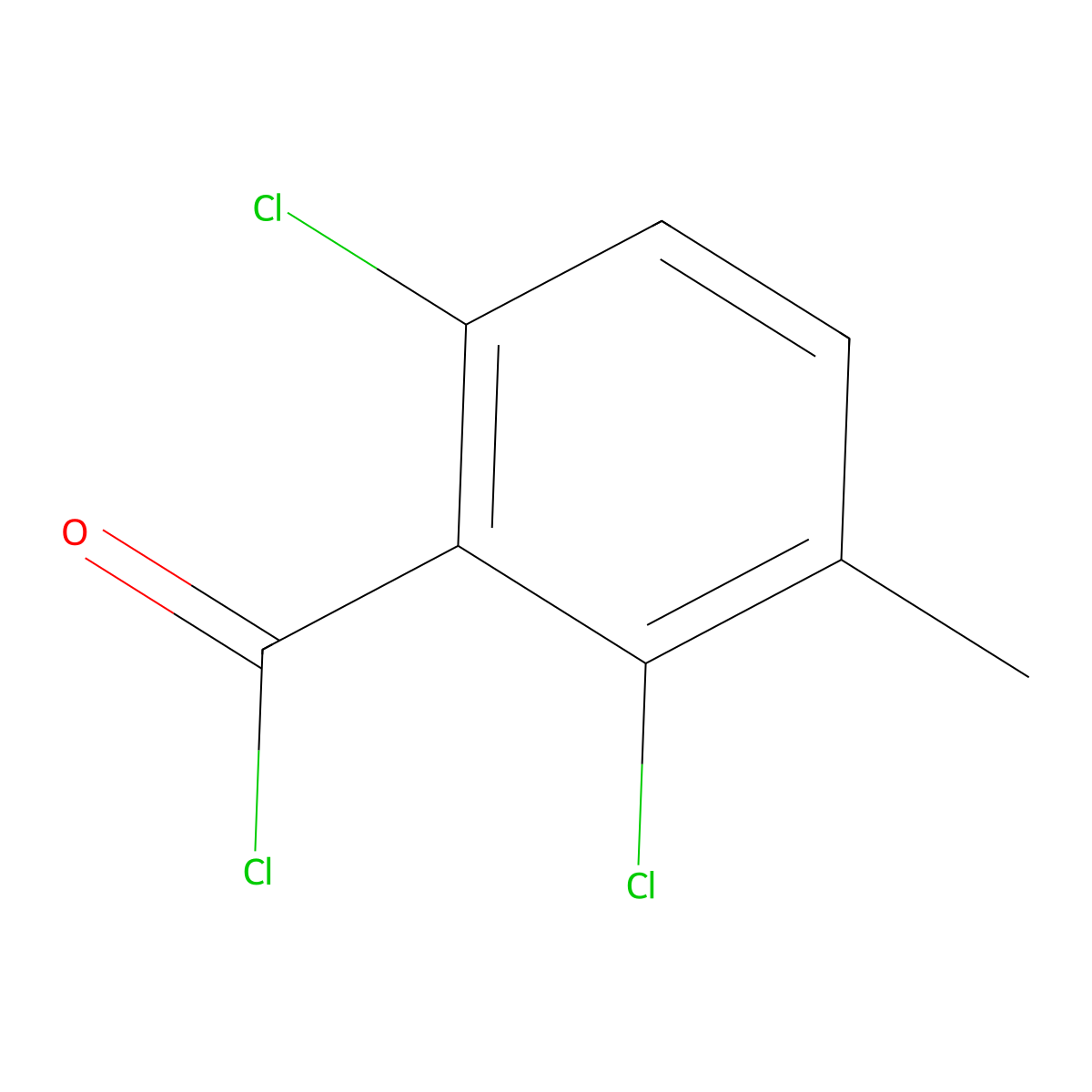2,6-Dichloro-3-methylbenzoyl chloride molecular structure, CAS 1198-03-4