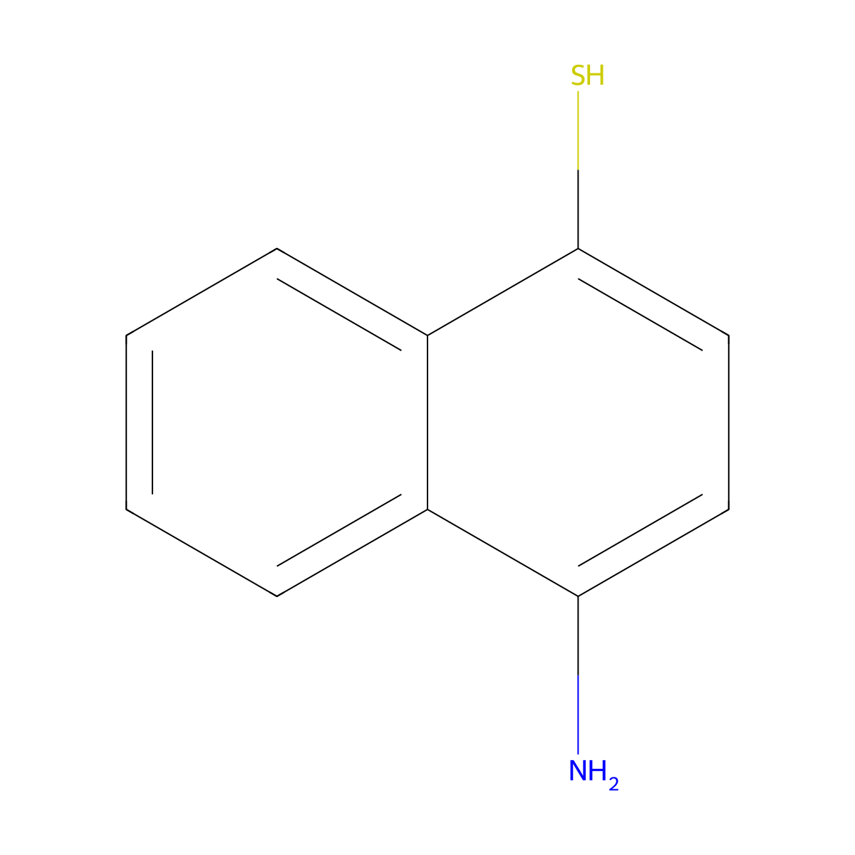 4-Aminonaphthalene-1-thiol molecular structure, CAS 1198-10-3