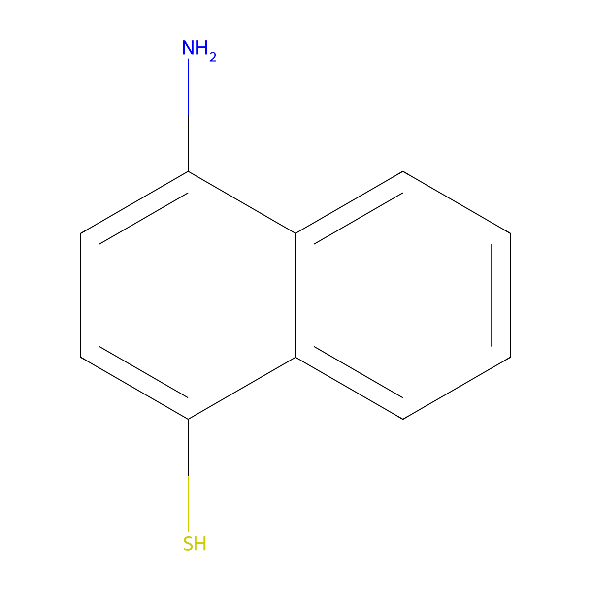 4-Aminonaphthalene-1-thiol molecular structure, CAS 1198-10-3