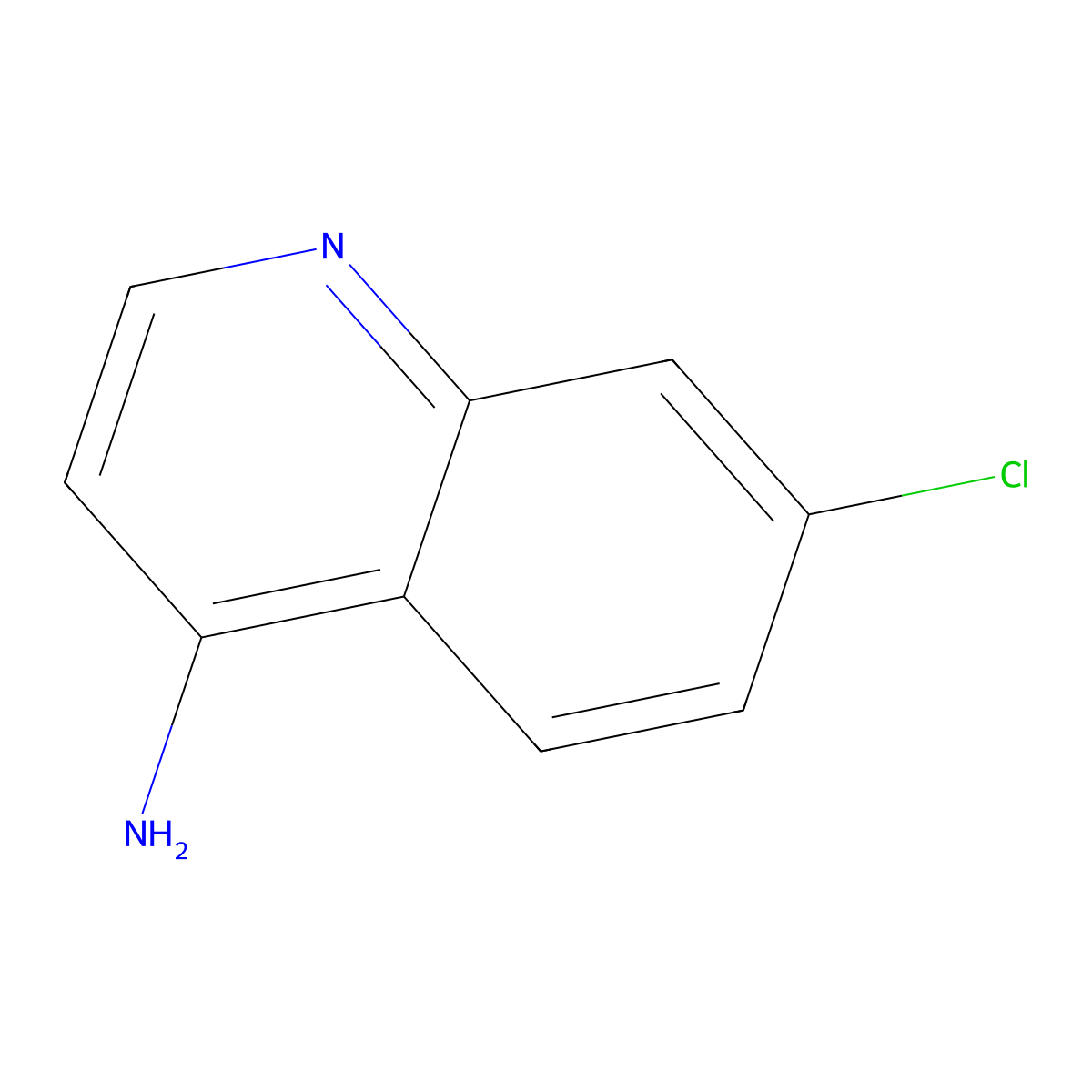 4-Amino-7-chloroquinoline molecular structure, CAS 1198-40-9