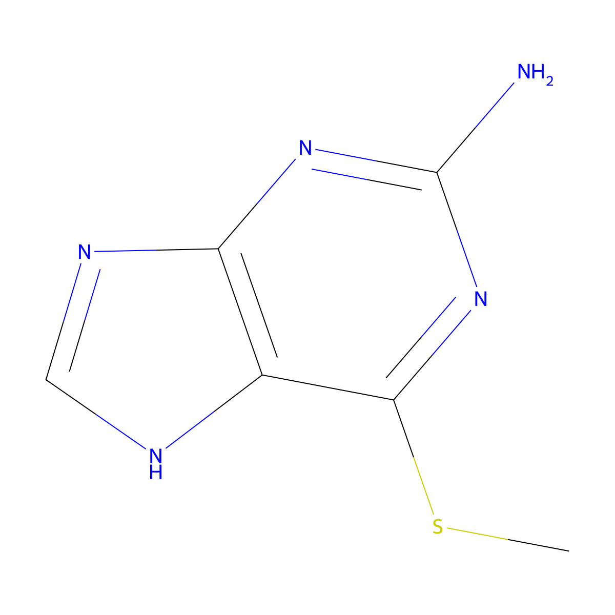 6-Methylthioguanine molecular structure, CAS 1198-47-6