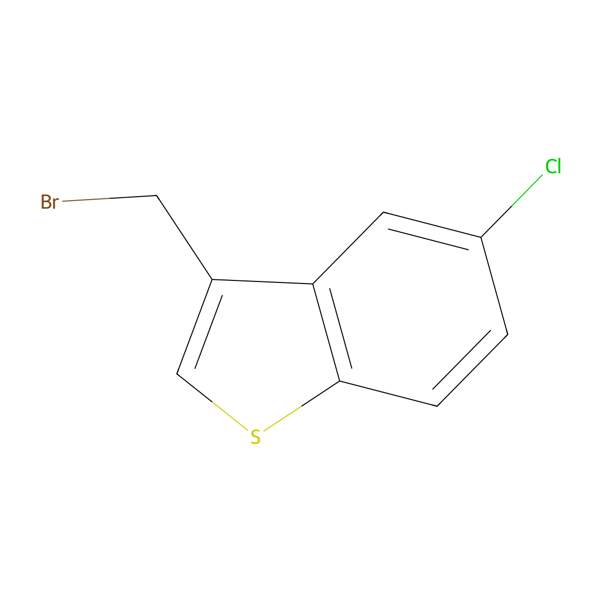 3-(Bromomethyl)-5-chloro-1-benzothiophene molecular structure, CAS 1198-51-2