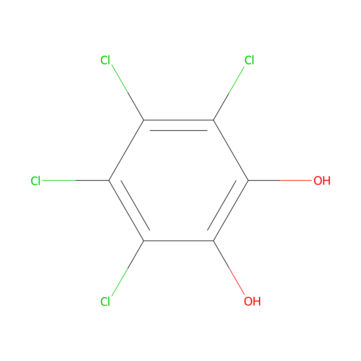 Tetrachlorocatechol molecular structure, CAS 1198-55-6