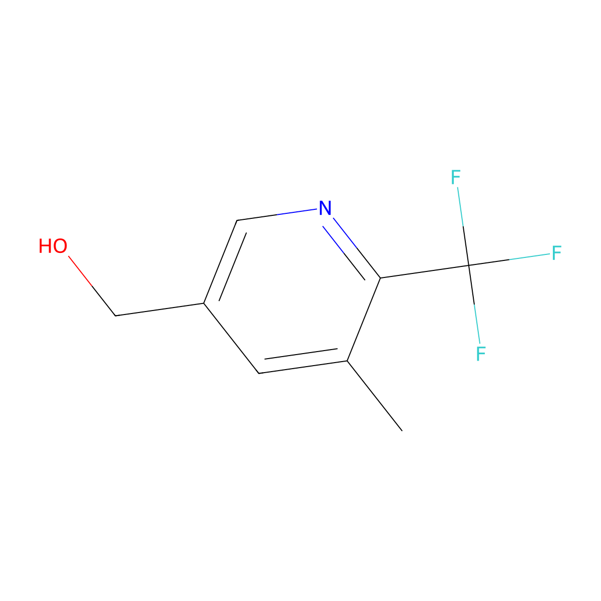 3-Pyridinemethanol, 5-methyl-6-(trifluoromethyl)- molecular structure, CAS 1198016-47-5