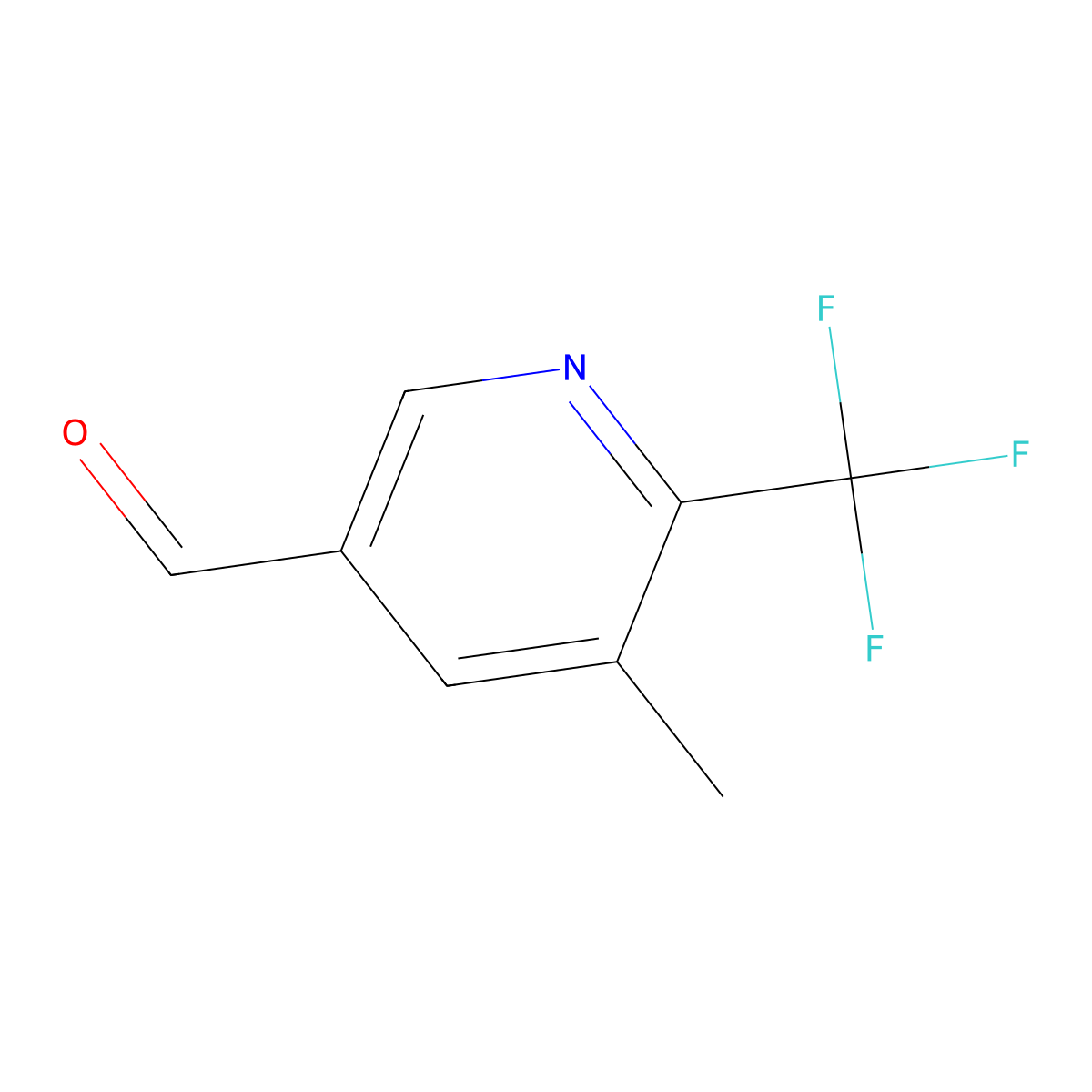 3-Methyl-2-(trifluoromethyl)pyridine-5-carbaldehyde molecular structure, CAS 1198016-48-6