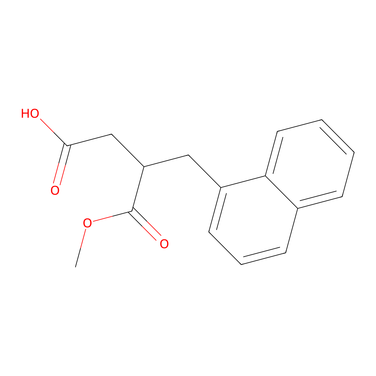 (R)-4-Methoxy-3-(naphthalen-1-ylmethyl)-4-oxobutanoic acid molecular structure, CAS 119807-82-8