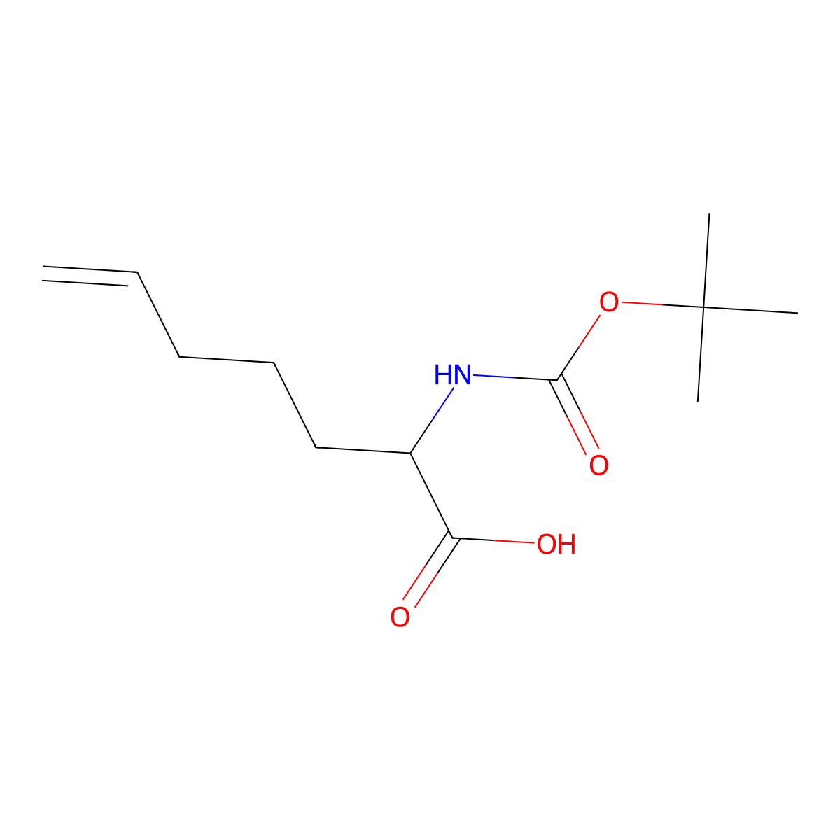 2-tert-Butyloxycarbonylamino-5-heptenoic Acid molecular structure, CAS 119808-36-5