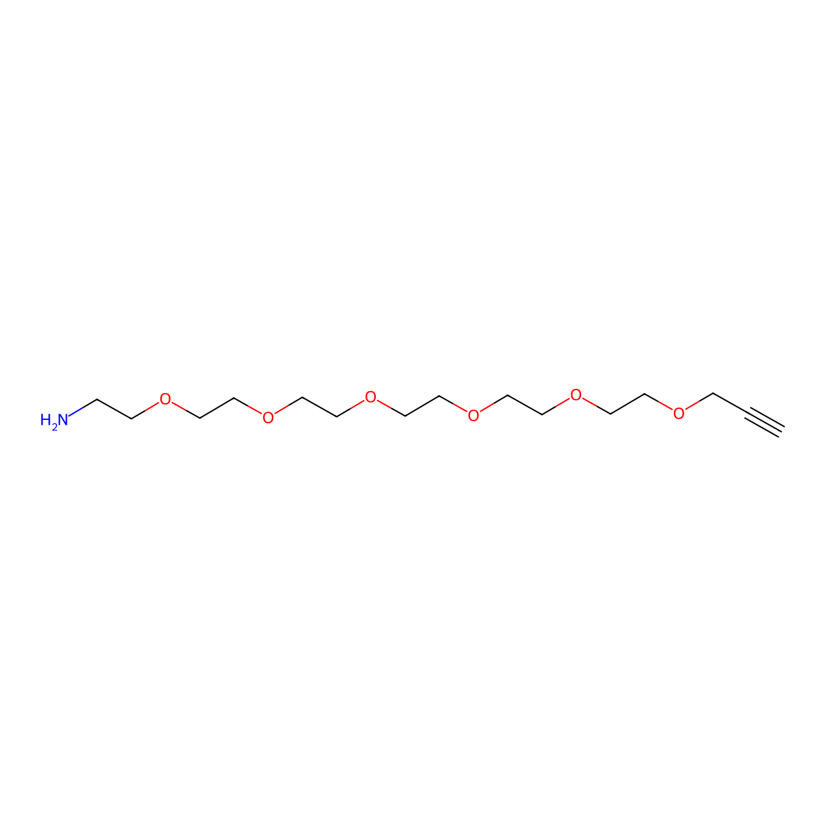 Propargyl-PEG6-amine molecular structure, CAS 1198080-04-4