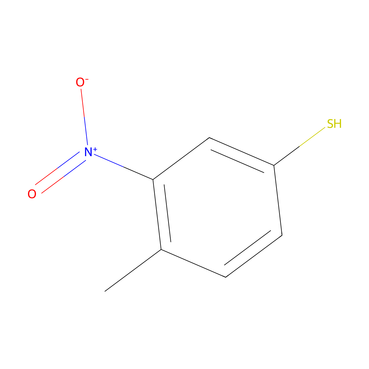 4-Methyl-3-nitrobenzene-1-thiol molecular structure, CAS 1198082-18-6