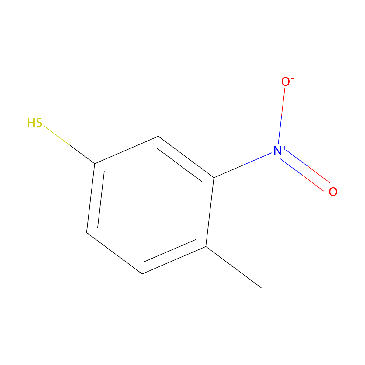 4-Methyl-3-nitrobenzene-1-thiol molecular structure, CAS 1198082-18-6