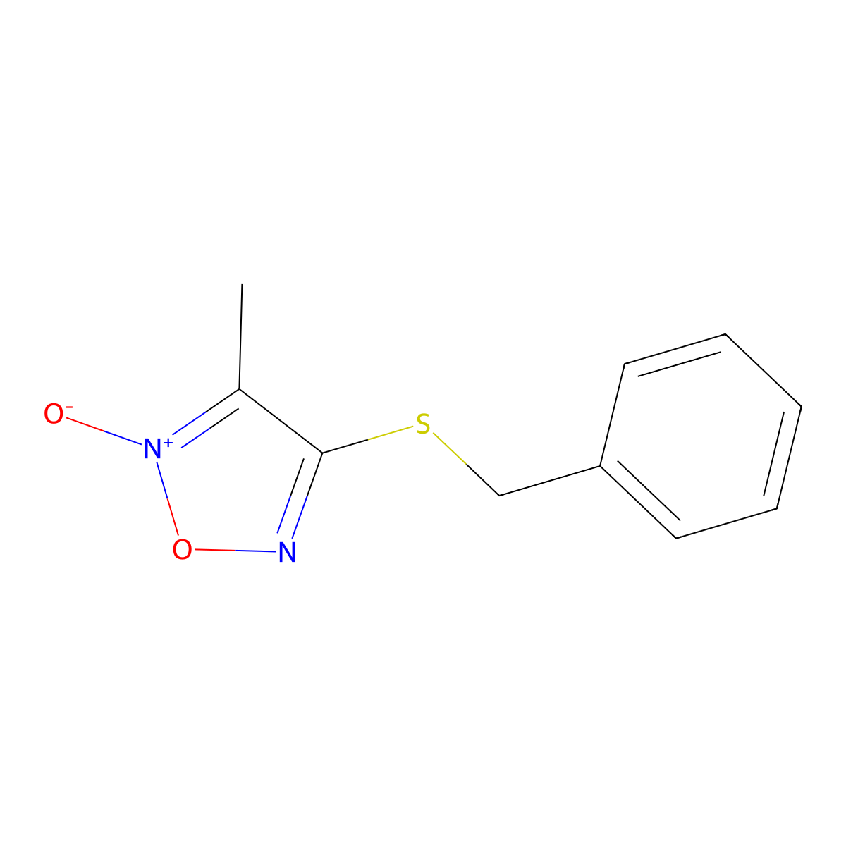 4-(Benzylthio)-3-methyl-1,2,5-oxadiazole 2-oxide molecular structure, CAS 1198084-45-5