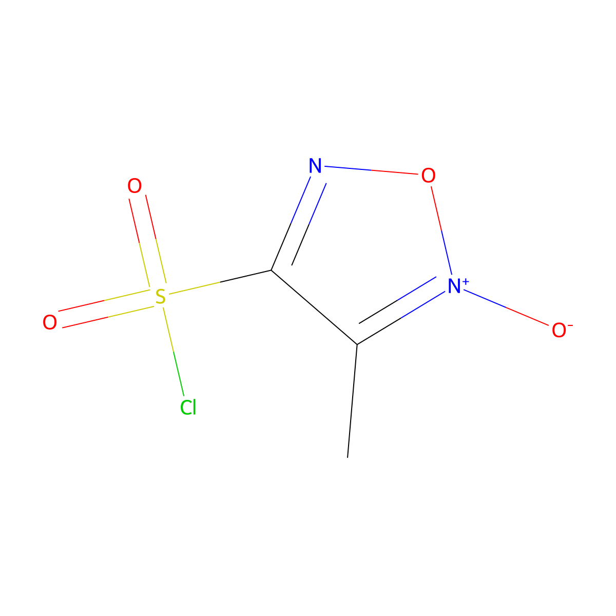 4-(Chlorosulfonyl)-3-methyl-1,2,5-oxadiazole 2-Oxide molecular structure, CAS 1198084-47-7
