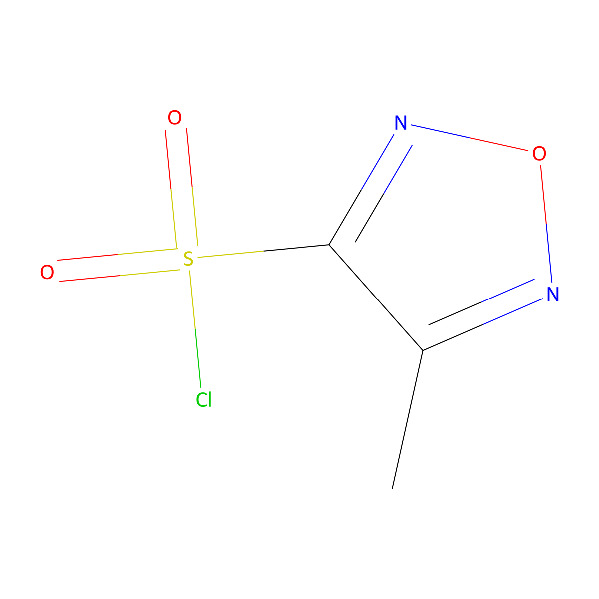 4-Methyl-1,2,5-oxadiazole-3-sulfonyl chloride molecular structure, CAS 1198084-53-5
