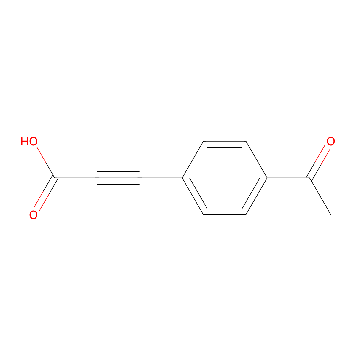 3-(4-Acetylphenyl)prop-2-ynoic acid molecular structure, CAS 1198086-87-1