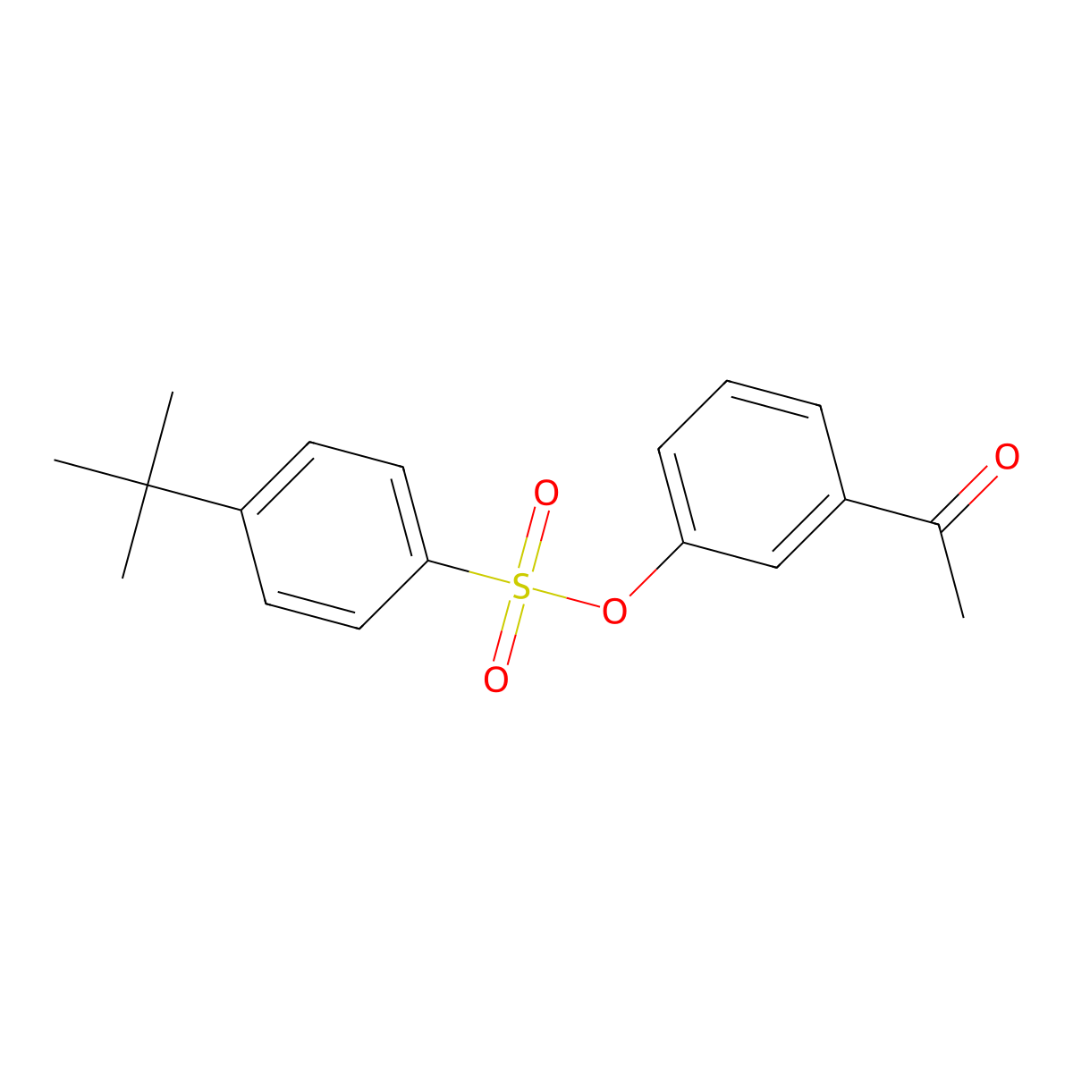 3-Acetylphenyl 4-tert-butylbenzene-1-sulfonate molecular structure, CAS 1198088-94-6