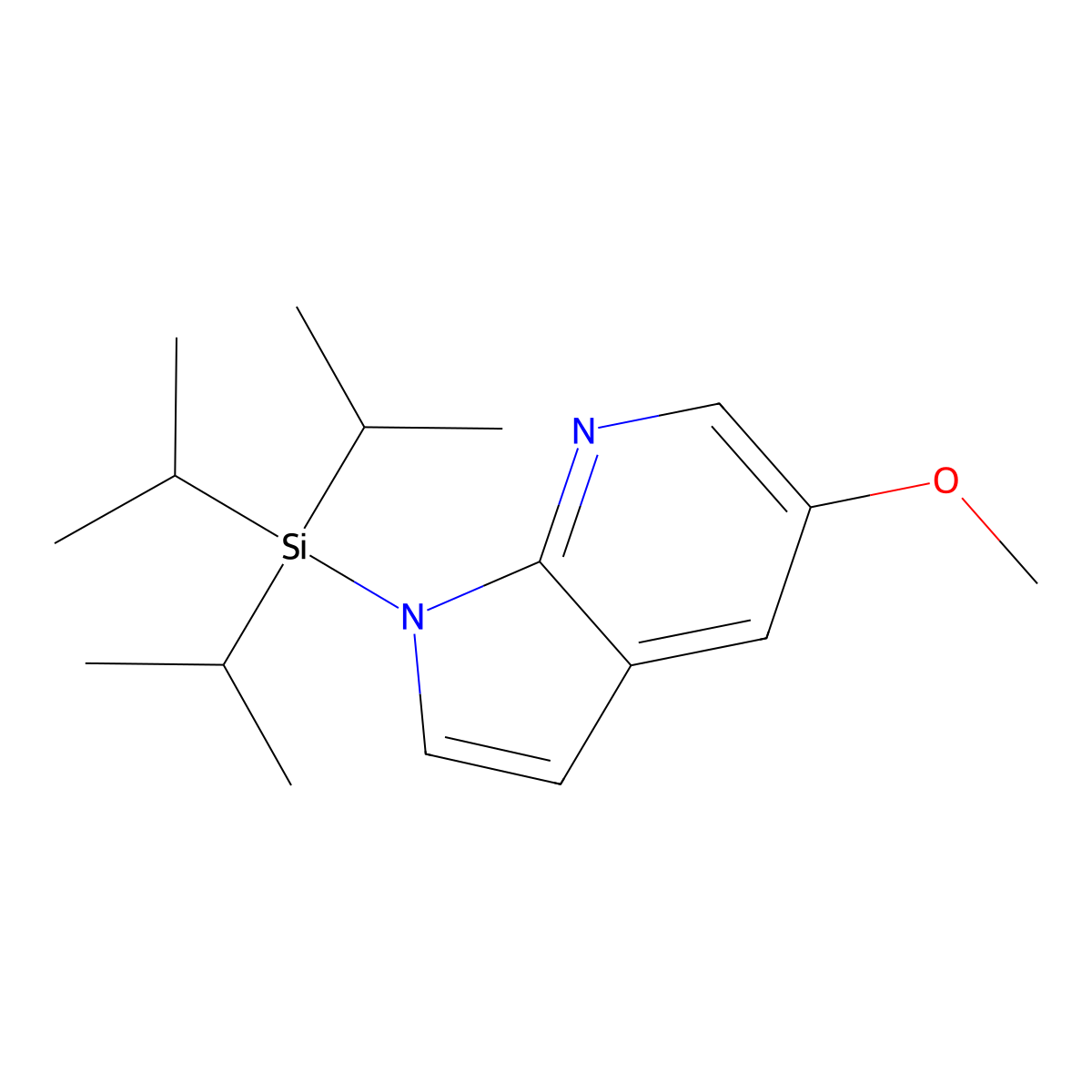 5-Methoxy-1-(triisopropylsilyl)-1H-pyrrolo[2,3-b]pyridine molecular structure, CAS 1198097-37-8