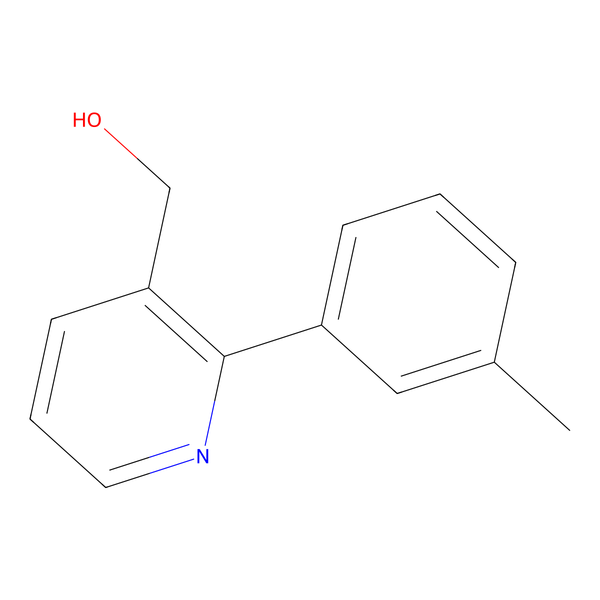 (2-(m-Tolyl)pyridin-3-yl)methanol molecular structure, CAS 1198104-82-3