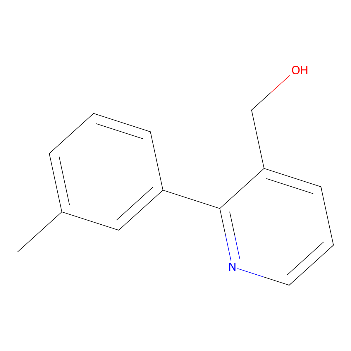 (2-(m-Tolyl)pyridin-3-yl)methanol molecular structure, CAS 1198104-82-3