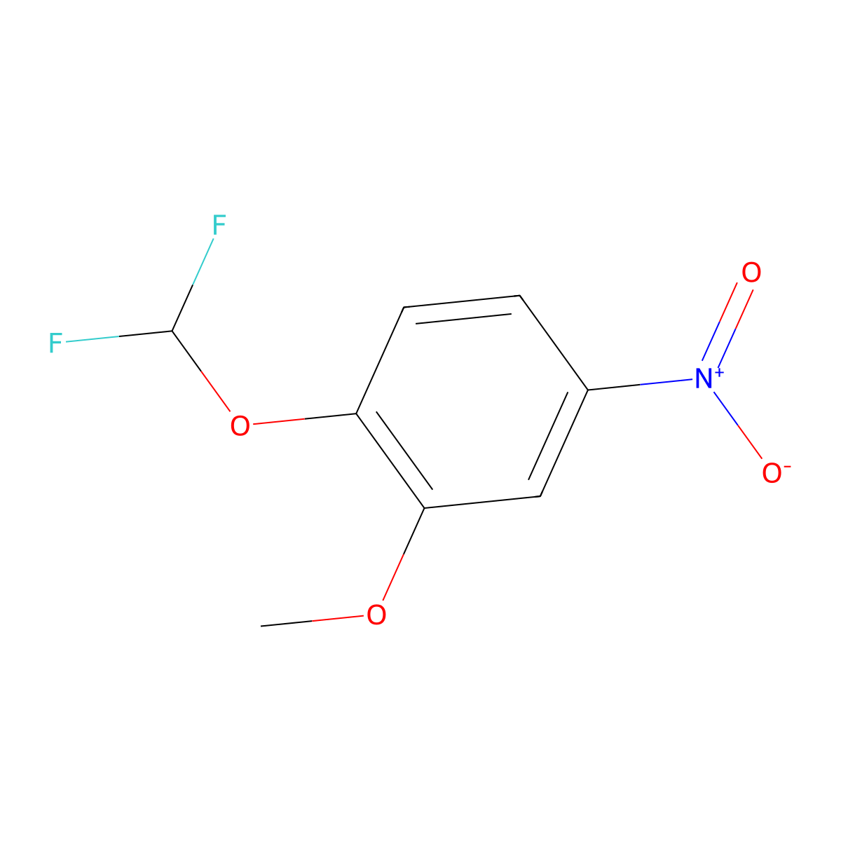 2-(Difluoromethoxy)-5-nitroanisole molecular structure, CAS 1198109-79-3