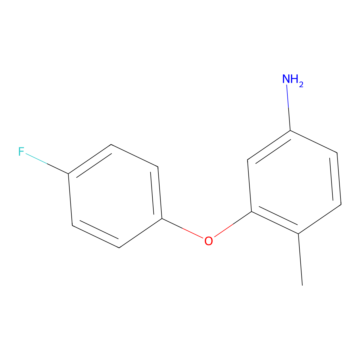 3-(4-Fluorophenoxy)-4-methylaniline molecular structure, CAS 1198117-35-9