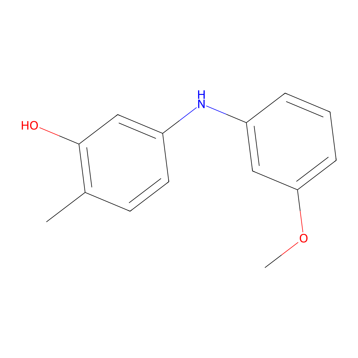 5-[(3-Methoxyphenyl)amino]-2-methylphenol molecular structure, CAS 1198117-41-7