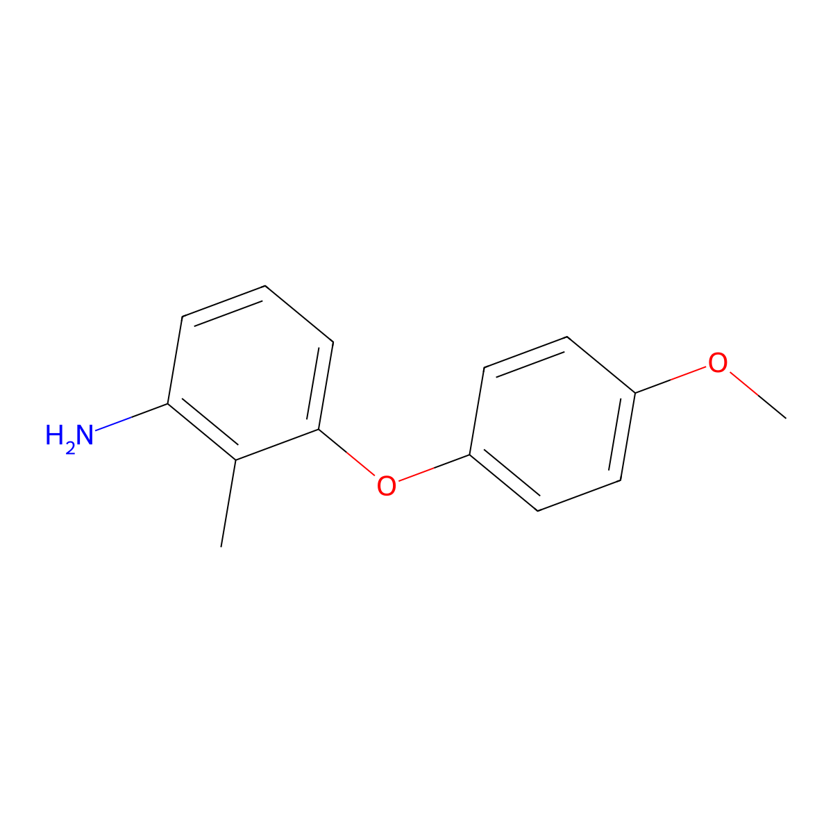 3-(4-Methoxyphenoxy)-2-methylaniline molecular structure, CAS 1198117-46-2