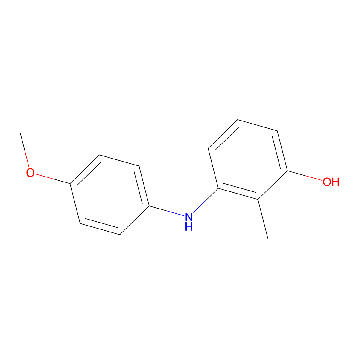 3-[(4-Methoxyphenyl)amino]-2-methylphenol molecular structure, CAS 1198117-47-3
