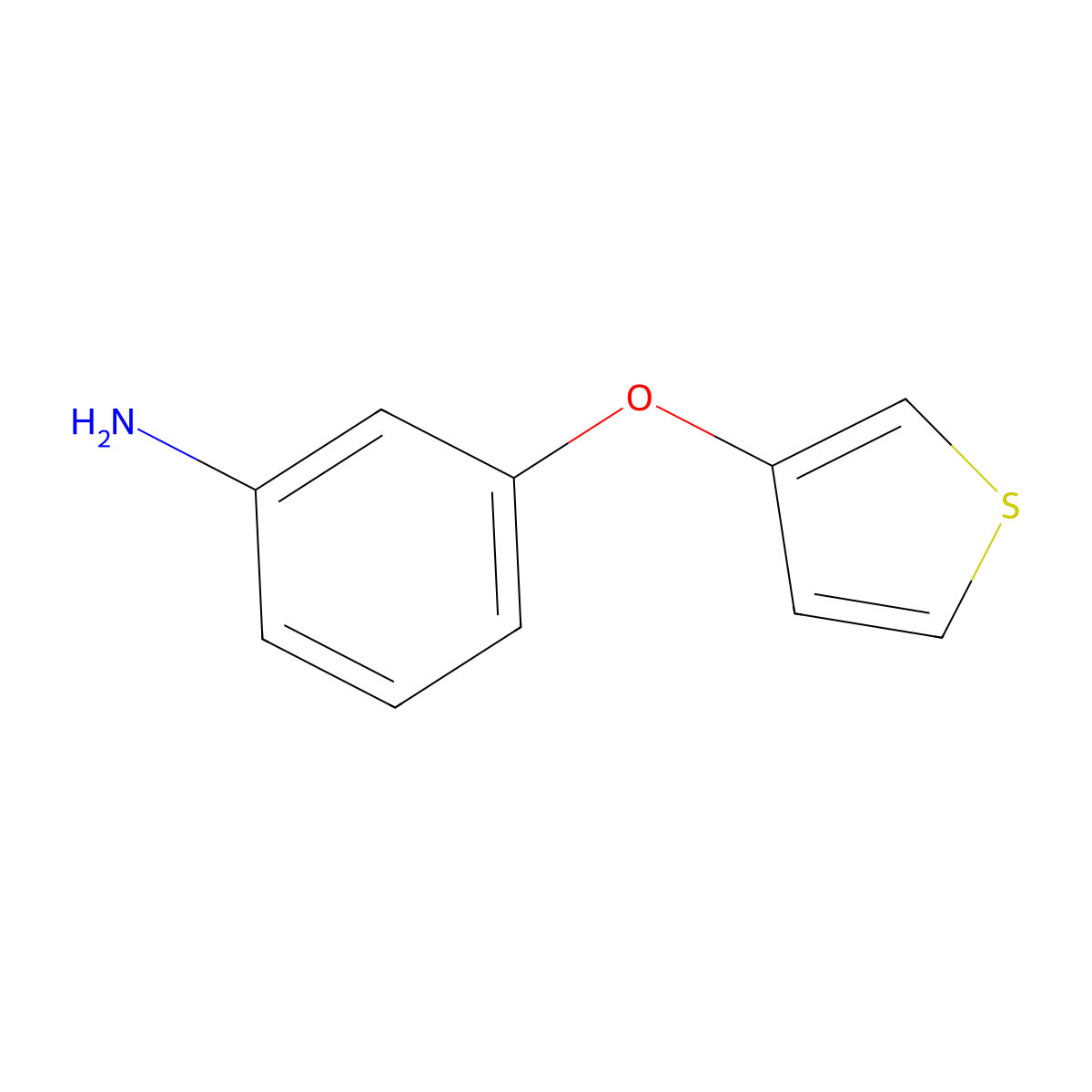 3-(Thiophen-3-yloxy)aniline molecular structure, CAS 1198117-54-2
