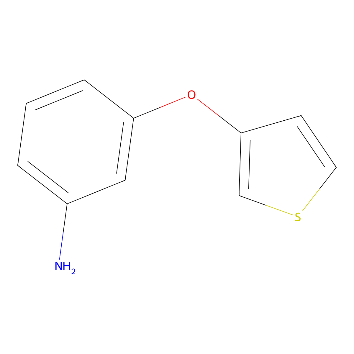 3-(Thiophen-3-yloxy)aniline molecular structure, CAS 1198117-54-2
