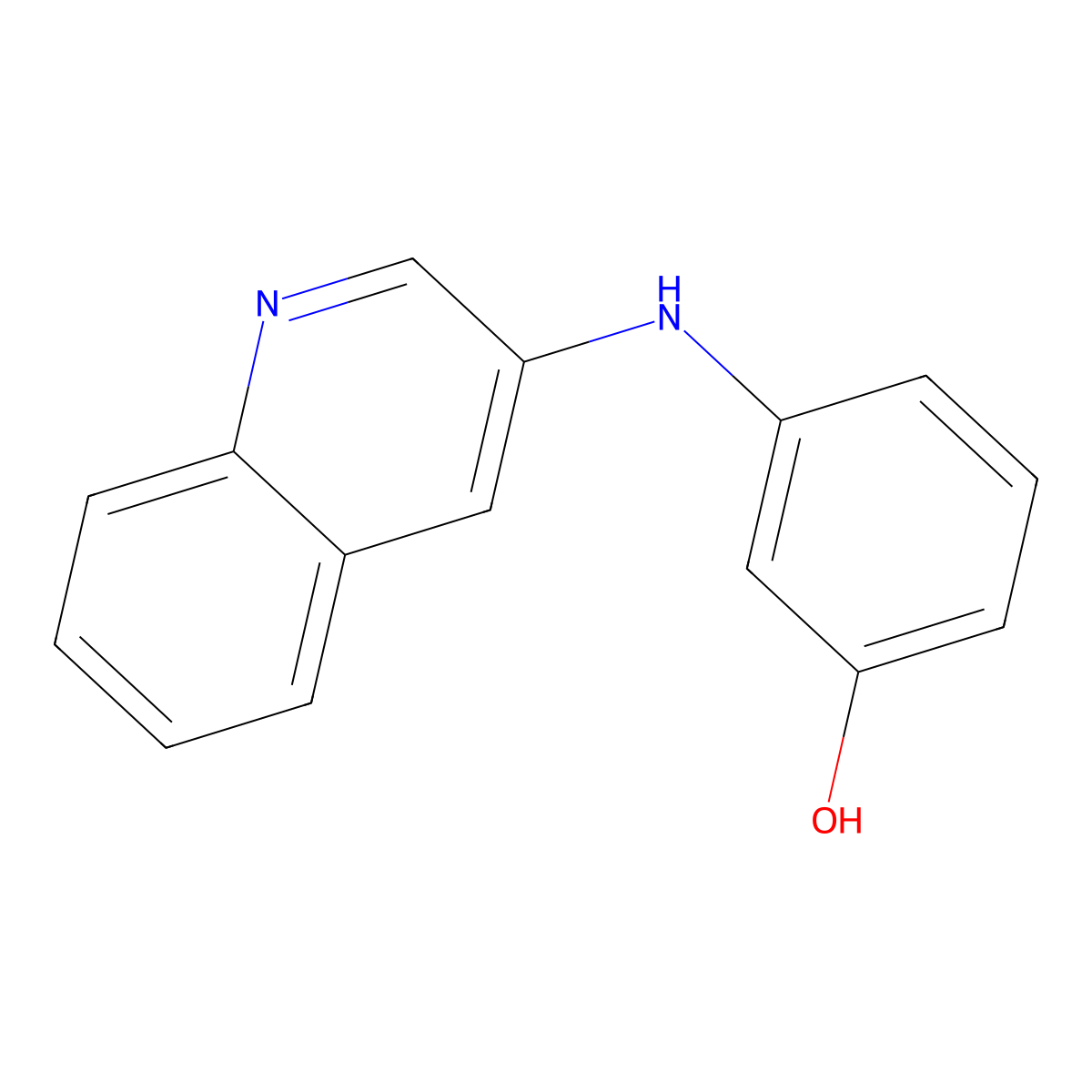 3-(Quinolin-3-ylamino)phenol molecular structure, CAS 1198117-64-4