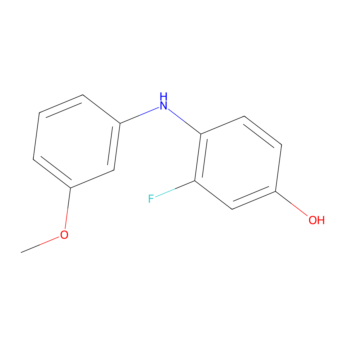 3-Fluoro-4-[(3-methoxyphenyl)amino]phenol molecular structure, CAS 1198117-82-6