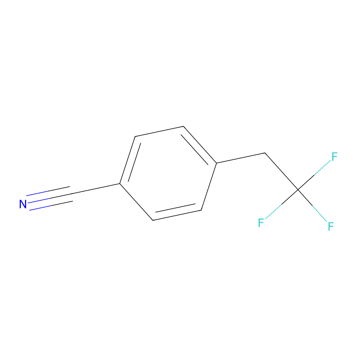 4-(2,2,2-Trifluoroethyl)benzonitrile molecular structure, CAS 1198117-92-8