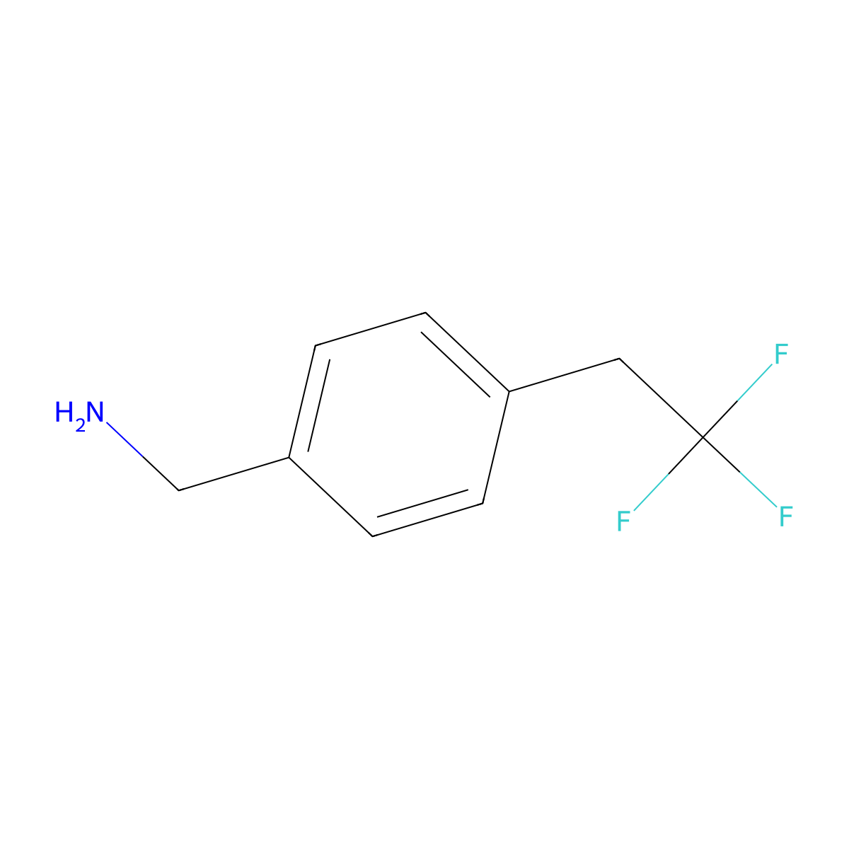 [4-(2,2,2-Trifluoroethyl)phenyl]methanamine molecular structure, CAS 1198117-94-0