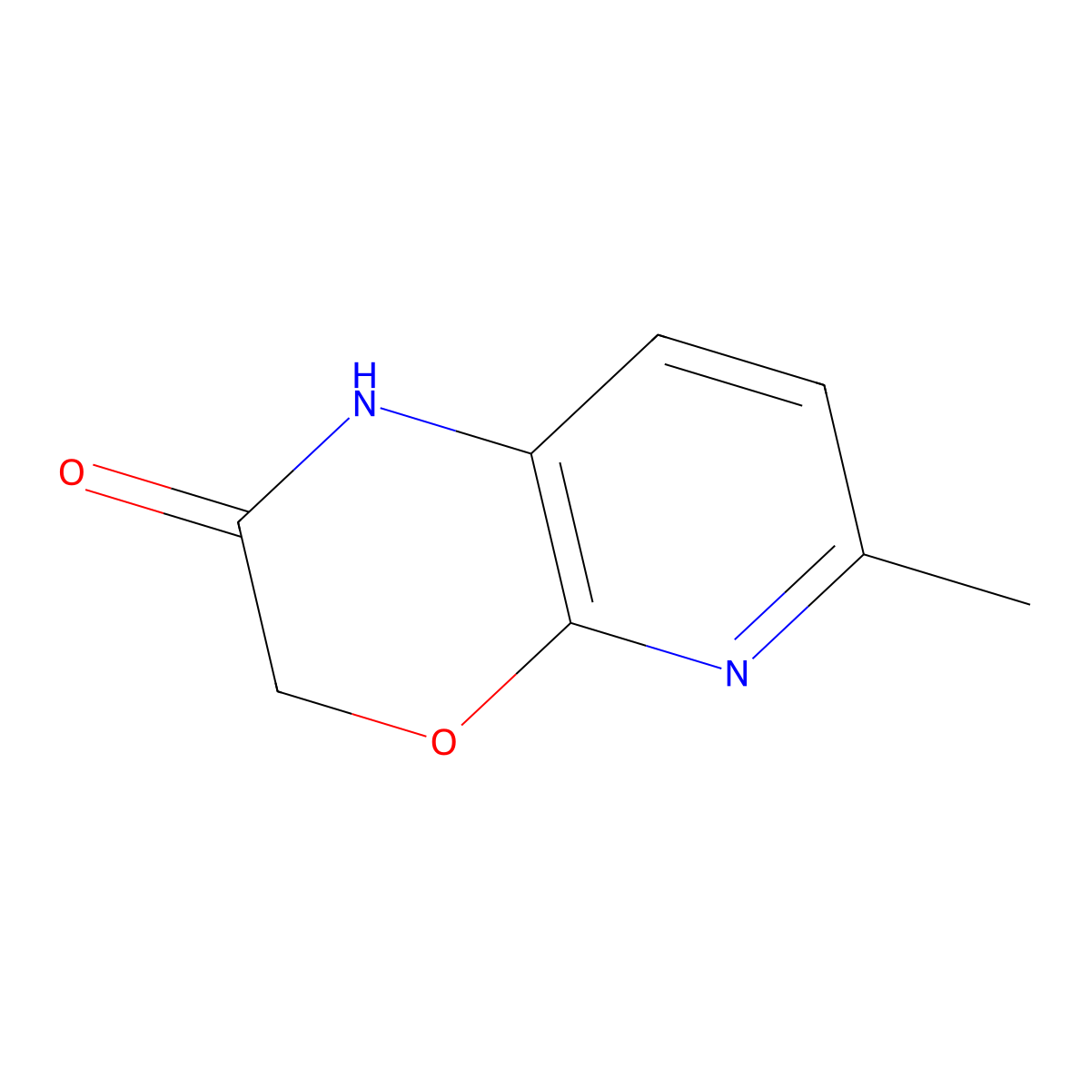 6-methyl-1H,2H,3H-pyrido(2,3-b)(1,4)oxazin-2-one molecular structure, CAS 1198153-91-1